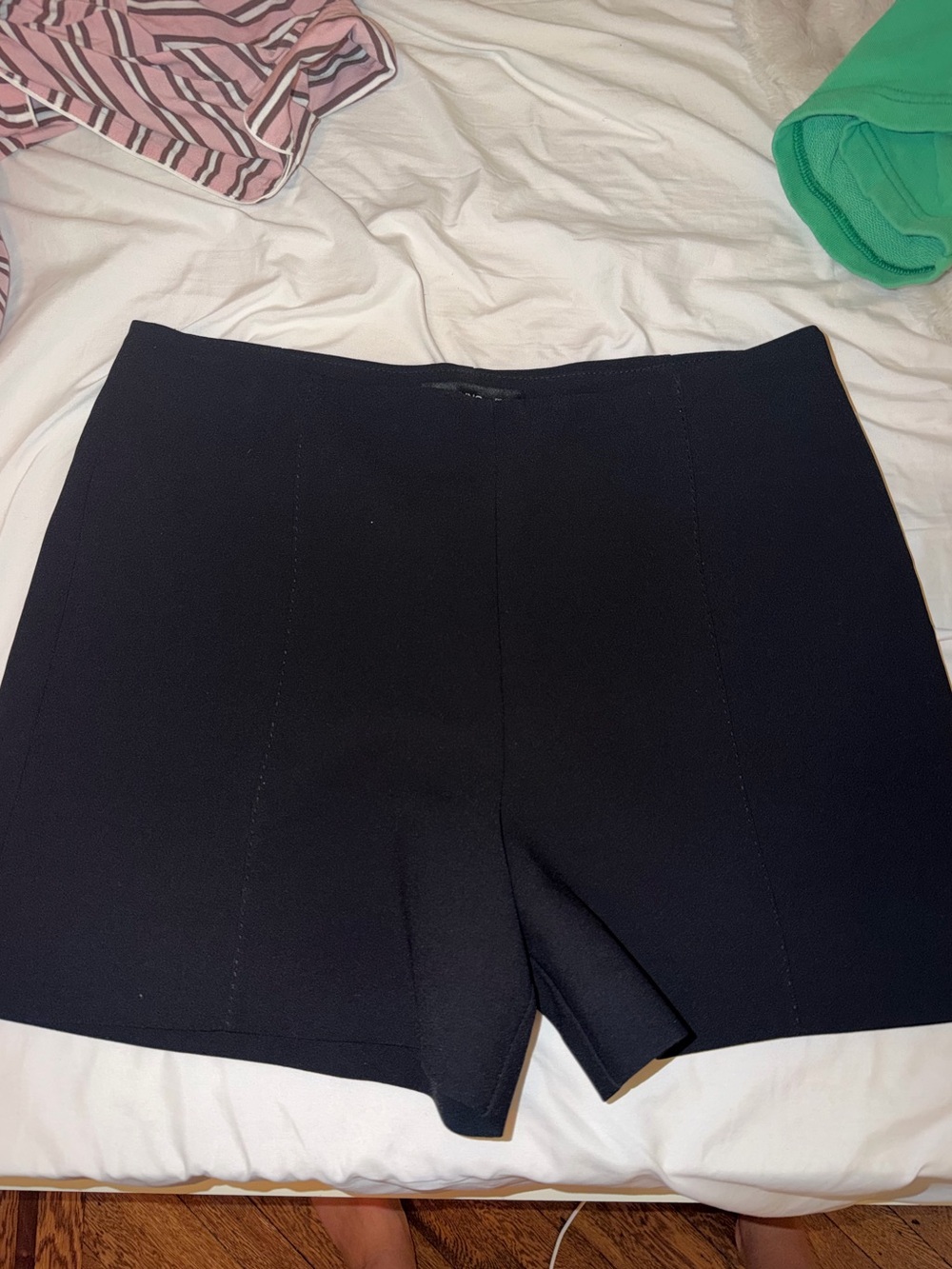 Mango Black High-Waist Tailored Women's Shorts